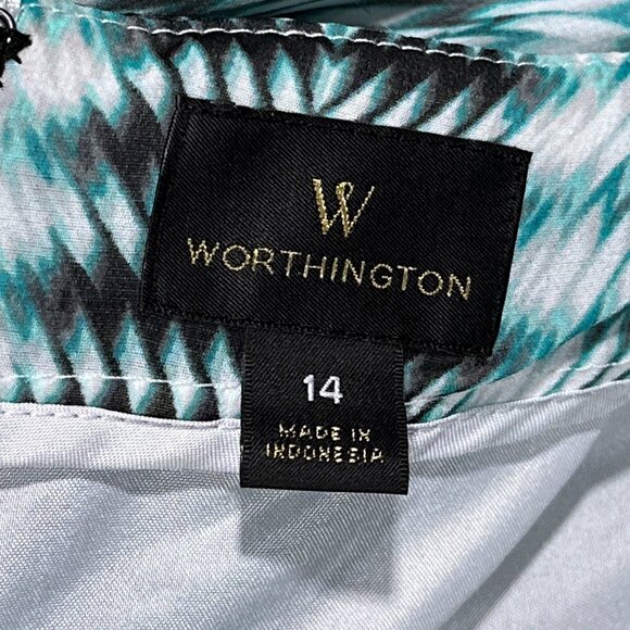 Worthington Ruffle Hem Lined Skirt Size 14 - Picture 7 of 11